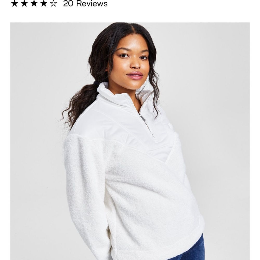 Style and Co‎ flawless white sherpa pullover
